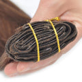 #4 Light Brown Straight Hair Clip In Human Hair Extensions 18-22 Inches 7 Pieces/Set - The Best Human Hair Weave and Human Hair Wigs