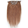 #4 Light Brown Straight Hair Clip In Human Hair Extensions 18-22 Inches 7 Pieces/Set - The Best Human Hair Weave and Human Hair Wigs