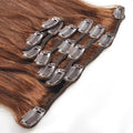 #4 Light Brown Straight Hair Clip In Human Hair Extensions 18-22 Inches 7 Pieces/Set - The Best Human Hair Weave and Human Hair Wigs
