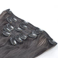 Straight Hair Clip In Hair Extensions 7 Pieces/Set Natural Black Color - The Best Human Hair Weave and Human Hair Wigs