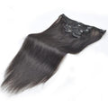 Straight Hair Clip In Hair Extensions 7 Pieces/Set Natural Black Color - The Best Human Hair Weave and Human Hair Wigs