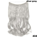 SNOILITE 20 inches Invisible Wire No Clips in Hair Extensions Secret Fish Line Hairpieces long Straight natual hair synthetic