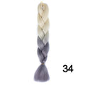 YXCHERISHAIR 24" Synthetic Braiding Hair Extensions Ombre Crochet Braids Yellow Hair Jumbo Braid Box Braids