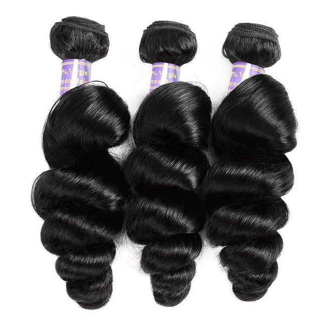 Silk Road Hair 3 Bundles Pack - Loose Wave - The Best Human Hair Weave and Human Hair Wigs