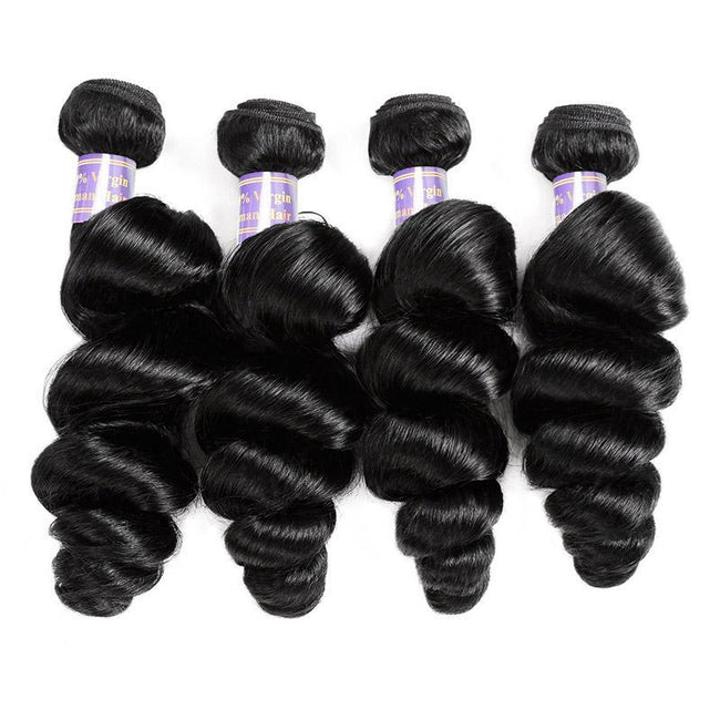 Silk Road Hair 4 Bundles Pack - Loose Wave - The Best Human Hair Weave and Human Hair Wigs