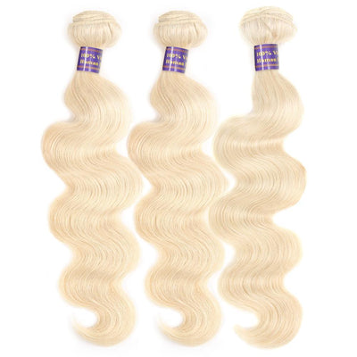 Human Hair 100% Brazilian Honey blonde 613 Body Wave 3 Bundles Hair Extensions - The Best Human Hair Weave and Human Hair Wigs