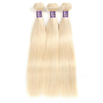 Human Hair 100% Brazilian Honey Blonde 613 Straight 3 Bundles Hair Extensions - The Best Human Hair Weave and Human Hair Wigs
