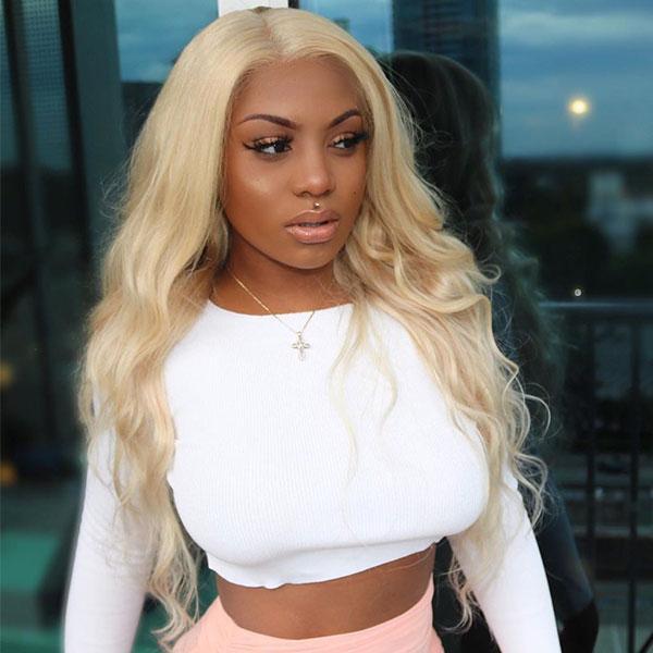 613 Blonde Color Body Wave Wig 4*4 Lace Front Wig 10A Grade Human Hair Wigs - The Best Human Hair Weave and Human Hair Wigs