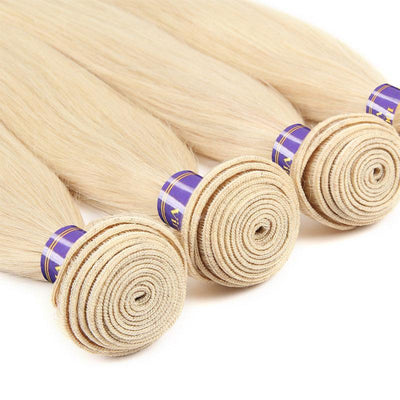 Human Hair 100% Brazilian Honey Blonde 613 Straight 3 Bundles Hair Extensions - The Best Human Hair Weave and Human Hair Wigs