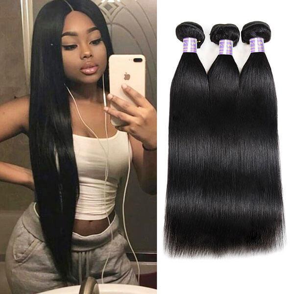 Silk Road Hair 3 Bundles Pack - Straight - The Best Human Hair Weave and Human Hair Wigs