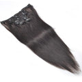Straight Hair Clip In Hair Extensions 7 Pieces/Set Natural Black Color - The Best Human Hair Weave and Human Hair Wigs