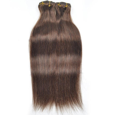 Dark Brown Straight Hair Clip In Hair Extensions 7 Pieces/Se - The Best Human Hair Weave and Human Hair Wigs