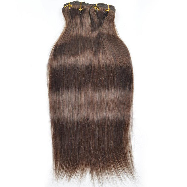 Dark Brown Straight Hair Clip In Hair Extensions 7 Pieces/Se - The Best Human Hair Weave and Human Hair Wigs
