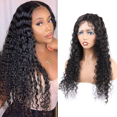 Deep Wave Hair Transparent 13*4 Lace Front Wig 10A Grade Virgin Remy Human Hair - The Best Human Hair Weave and Human Hair Wigs