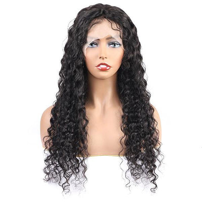 Deep Wave Hair Transparent 13*4 Lace Front Wig 10A Grade Virgin Remy Human Hair - The Best Human Hair Weave and Human Hair Wigs