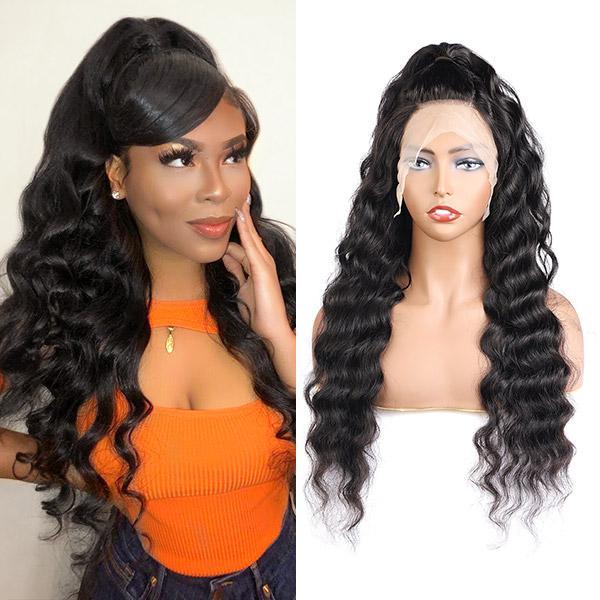 Loose Deep Wave Transparent 13*4 Lace Front Human Hair Wigs - The Best Human Hair Weave and Human Hair Wigs