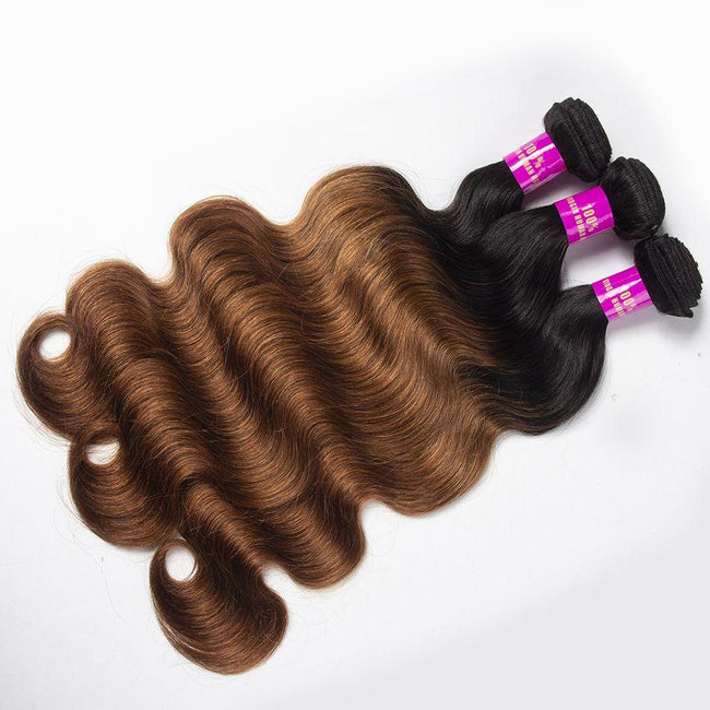 Ombre Hair 1B/30 Brazilian Body Wave 3 Bundles Best Hair - The Best Human Hair Weave and Human Hair Wigs