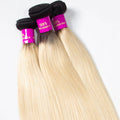 Ombre 1b/613 Black Root Blonde Brazilian Straight Human Hair 3 Bundles - The Best Human Hair Weave and Human Hair Wigs