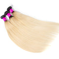 Ombre 1b/613 Black Root Blonde Brazilian Straight Human Hair 3 Bundles - The Best Human Hair Weave and Human Hair Wigs