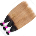 Honey Blonde Virgin Brazilian Straight Hair Color T1b/27 3 Bundles - The Best Human Hair Weave and Human Hair Wigs