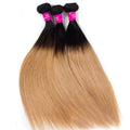 Honey Blonde Virgin Brazilian Straight Hair Color T1b/27 3 Bundles - The Best Human Hair Weave and Human Hair Wigs