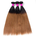 Medium Auburn Brown 1B/30 Hair Color Brazilian Straight Human Hair 3 Bundles - The Best Human Hair Weave and Human Hair Wigs