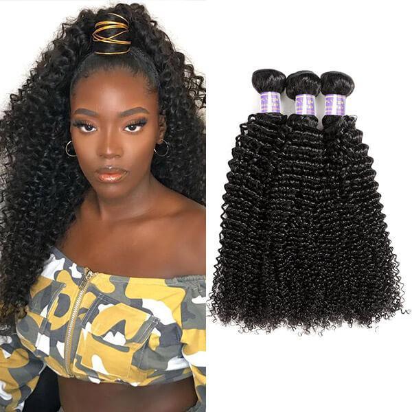 Silk Road Hair 3 Bundles Pack - Kinky Curly - The Best Human Hair Weave and Human Hair Wigs
