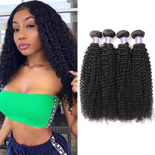 Silk Road Hair 4 Bundles Pack - Kinky Curly - The Best Human Hair Weave and Human Hair Wigs