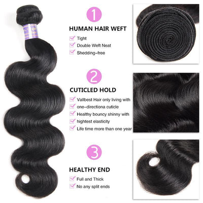Silk Road Hair 4 Bundles Pack - Body Wave - The Best Human Hair Weave and Human Hair Wigs