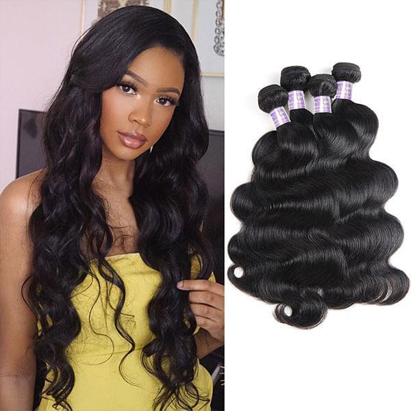 Silk Road Hair 4 Bundles Pack - Body Wave - The Best Human Hair Weave and Human Hair Wigs