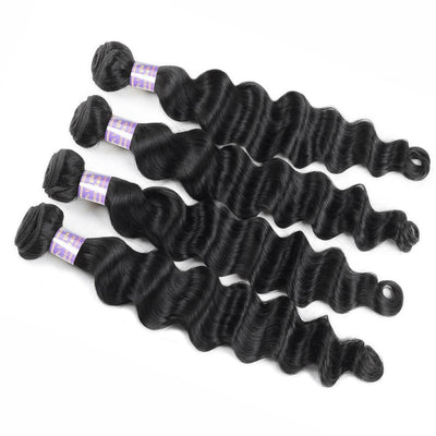 Silk Road Hair 4 Bundles Pack - Loose Deep Wave - The Best Human Hair Weave and Human Hair Wigs