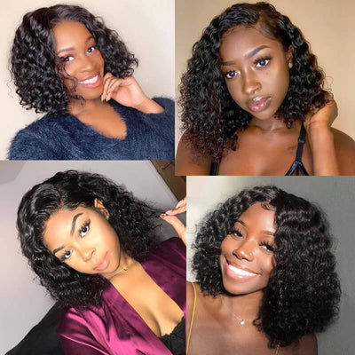13*4 Deep Wave Short Bob Wig Lace Front Human Hair Wigs - The Best Human Hair Weave and Human Hair Wigs