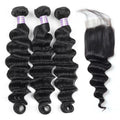 3 Bundles Loose Deep Wave Hair With 1 Free Lace Closure - The Best Human Hair Weave and Human Hair Wigs