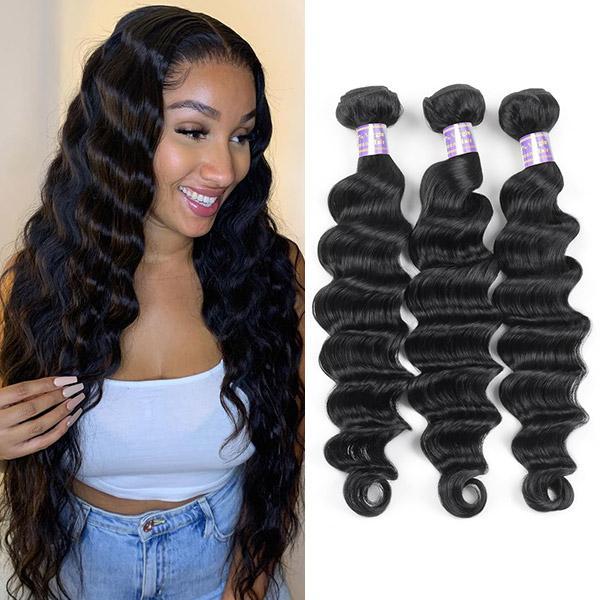 Silk Road Hair 3 Bundles Pack - Loose Deep Wave - The Best Human Hair Weave and Human Hair Wigs