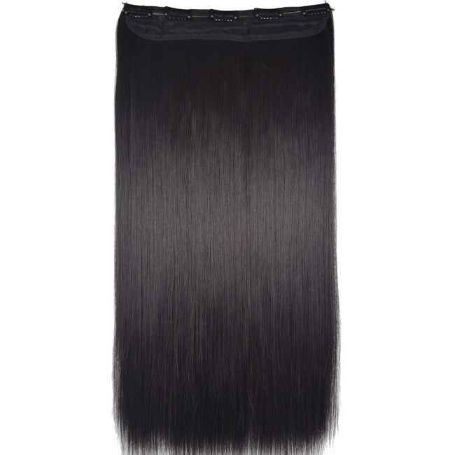 TOPREETY Heat Resistant B5 Synthetic Fiber 24" 60cm 120gr Straight 5 clips on clip in hair Extensions 90 colors available