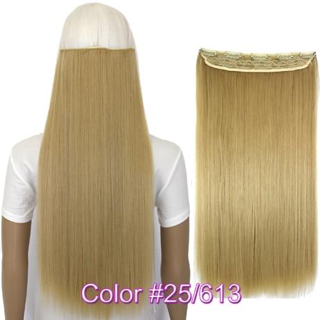 TOPREETY Heat Resistant B5 Synthetic Fiber 24" 60cm 120gr Straight 5 clips on clip in hair Extensions 90 colors available