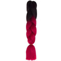 FALEMEI Three Tone Color Crochet Hair Extensions Kanekalon Hair Synthetic Crochet Braids Ombre Jumbo Braiding Hair Extensions