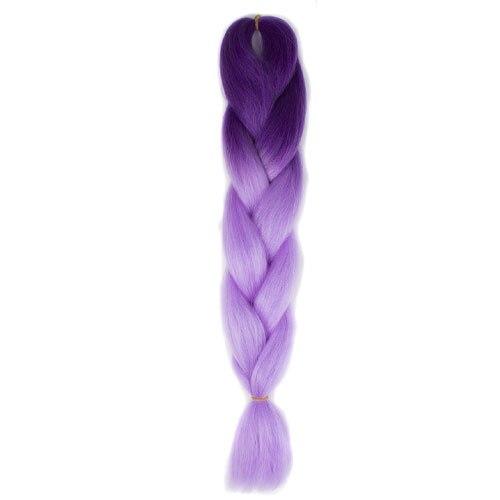 FALEMEI Three Tone Color Crochet Hair Extensions Kanekalon Hair Synthetic Crochet Braids Ombre Jumbo Braiding Hair Extensions