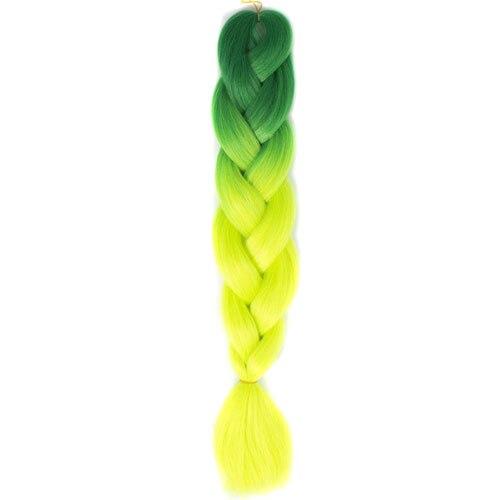 FALEMEI Three Tone Color Crochet Hair Extensions Kanekalon Hair Synthetic Crochet Braids Ombre Jumbo Braiding Hair Extensions