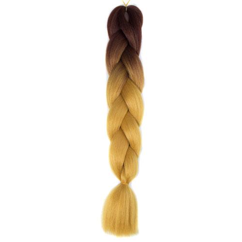 FALEMEI Three Tone Color Crochet Hair Extensions Kanekalon Hair Synthetic Crochet Braids Ombre Jumbo Braiding Hair Extensions