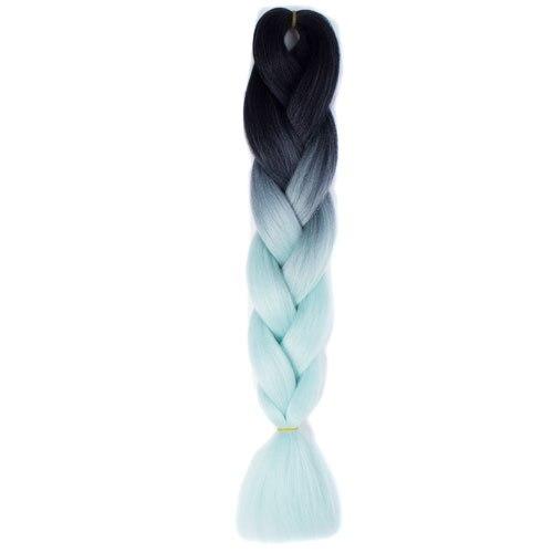 FALEMEI Three Tone Color Crochet Hair Extensions Kanekalon Hair Synthetic Crochet Braids Ombre Jumbo Braiding Hair Extensions