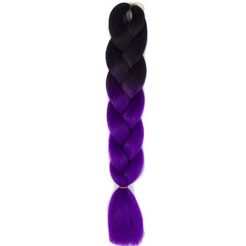 FALEMEI Three Tone Color Crochet Hair Extensions Kanekalon Hair Synthetic Crochet Braids Ombre Jumbo Braiding Hair Extensions