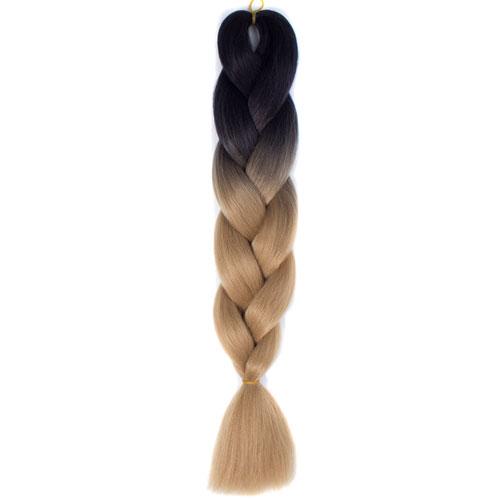 FALEMEI Three Tone Color Crochet Hair Extensions Kanekalon Hair Synthetic Crochet Braids Ombre Jumbo Braiding Hair Extensions