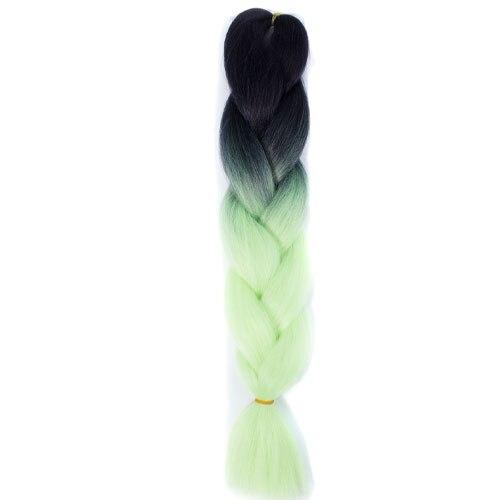 FALEMEI Three Tone Color Crochet Hair Extensions Kanekalon Hair Synthetic Crochet Braids Ombre Jumbo Braiding Hair Extensions