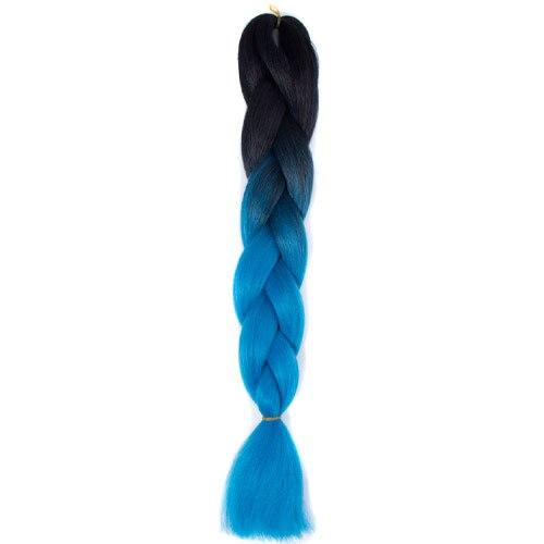 FALEMEI Three Tone Color Crochet Hair Extensions Kanekalon Hair Synthetic Crochet Braids Ombre Jumbo Braiding Hair Extensions