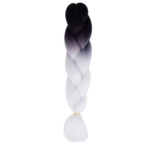 FALEMEI Three Tone Color Crochet Hair Extensions Kanekalon Hair Synthetic Crochet Braids Ombre Jumbo Braiding Hair Extensions