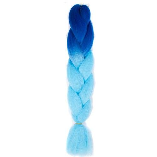 FALEMEI Three Tone Color Crochet Hair Extensions Kanekalon Hair Synthetic Crochet Braids Ombre Jumbo Braiding Hair Extensions