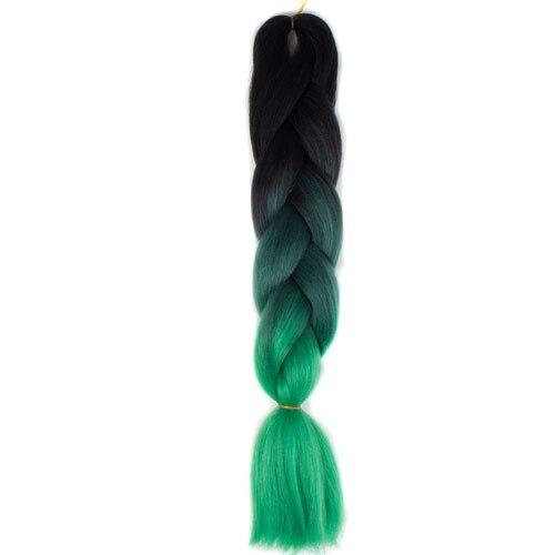 FALEMEI Three Tone Color Crochet Hair Extensions Kanekalon Hair Synthetic Crochet Braids Ombre Jumbo Braiding Hair Extensions