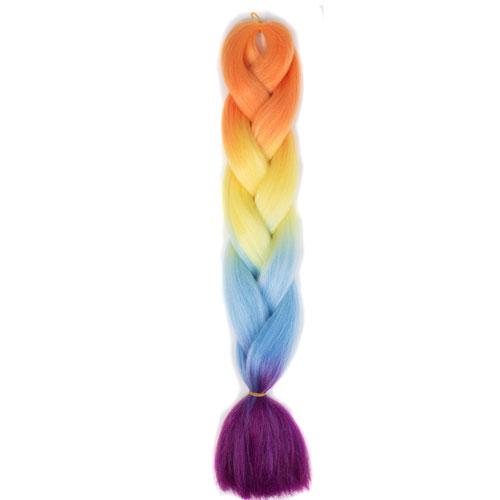 FALEMEI Three Tone Color Crochet Hair Extensions Kanekalon Hair Synthetic Crochet Braids Ombre Jumbo Braiding Hair Extensions