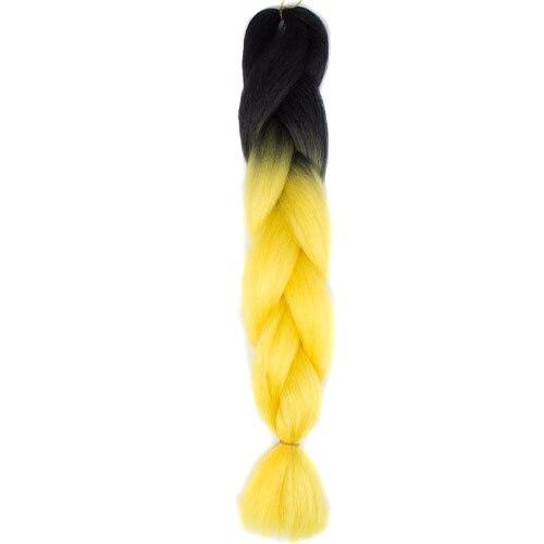 FALEMEI Three Tone Color Crochet Hair Extensions Kanekalon Hair Synthetic Crochet Braids Ombre Jumbo Braiding Hair Extensions